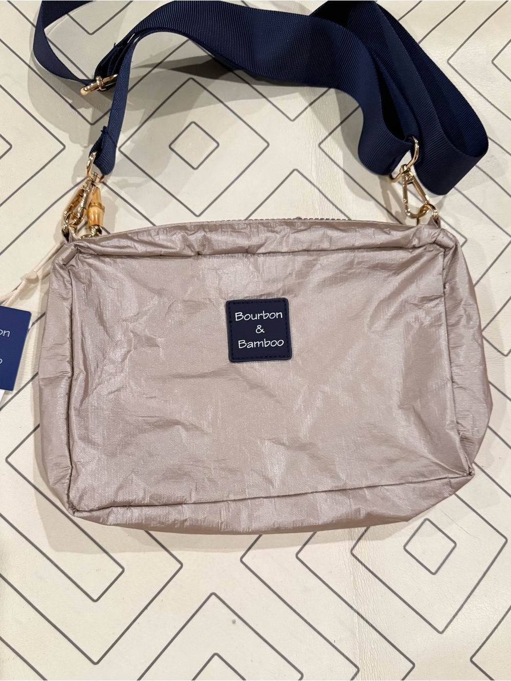 NWT Bourbon & Bamboo Champagne Crossbody Purse - Picture 2 of 12